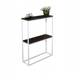 Konsola Podwójna Z Półką Przedpokój Loft 60x20h80 Biała+Blat MiniPearl 903579 Konsola Podwójna Z Półką Przedpokój Loft 60x20h80 Biała+Blat MiniPearl 903579