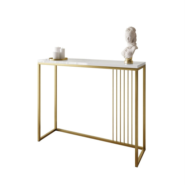Konsola PRIME 100 cm złoty mat/biały połysk 203806