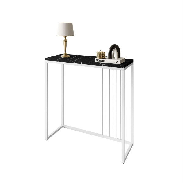 Konsola PRIME 80 cm biały / grigia pietra czarne 203793