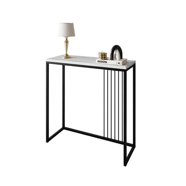 Konsola PRIME 80 cm czarny/marmur levanto 203808