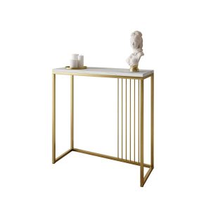 Konsola PRIME 80 cm złoty mat/biały połysk 203803 Konsola PRIME 80 cm złoty mat/biały połysk 203803