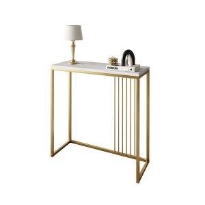 Konsola PRIME 80 cm złoty mat/marmur levanto 203828 Konsola PRIME 80 cm złoty mat/marmur levanto 203828