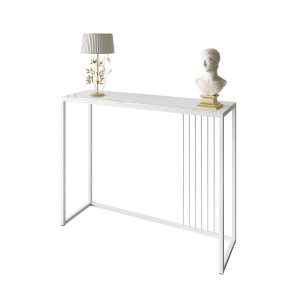 Konsola PRIME GLASS 100 cm białe szkło 203827 Konsola PRIME GLASS 100 cm białe szkło 203827