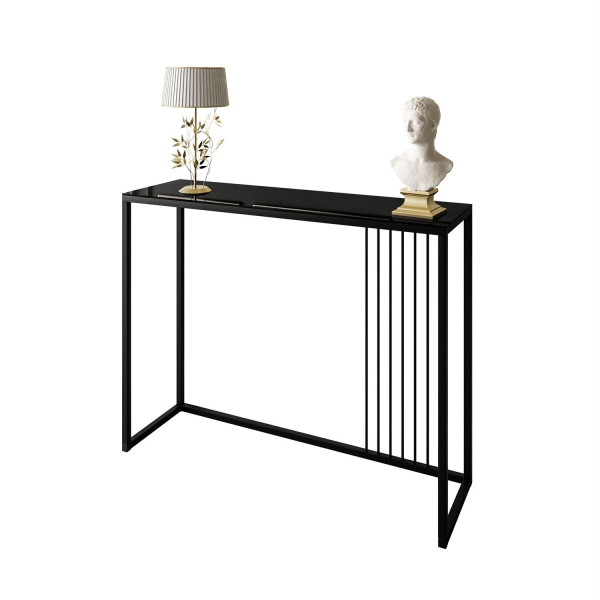 Konsola PRIME GLASS 100 cm czarne szkło 203826