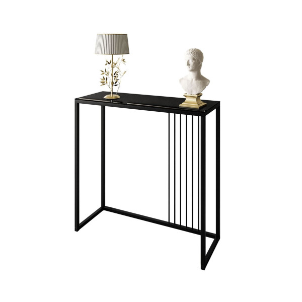 Konsola PRIME GLASS 80 cm czarne szkło 203798