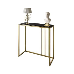 Konsola PRIME GLASS 80 cm złoty mat/czarne szkło 203815
