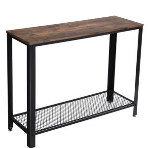 Konsola Salonowa 101,5X35X80 Cm Rustykalny Brąz, Czarny 715439