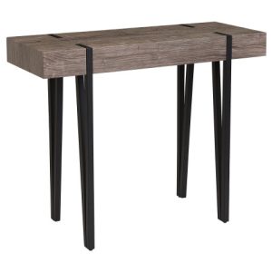 Konsola stolik 100×40 cm metal ciemne drewno 76744