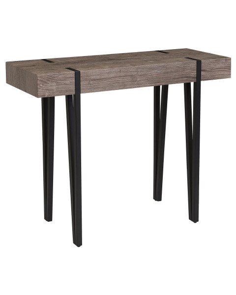 Konsola stolik 100x40 cm metal ciemne drewno 76744