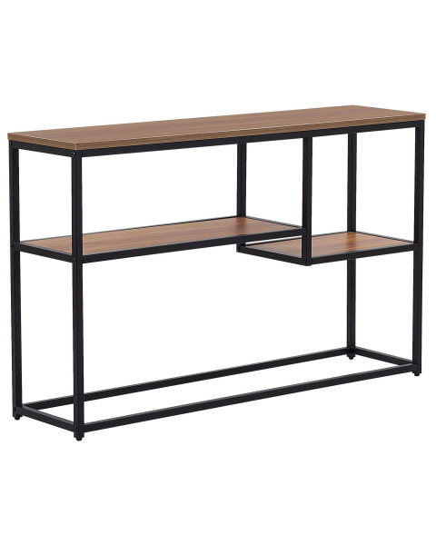 Konsola stolik 120cm 2 półki ciemne drewno 76748