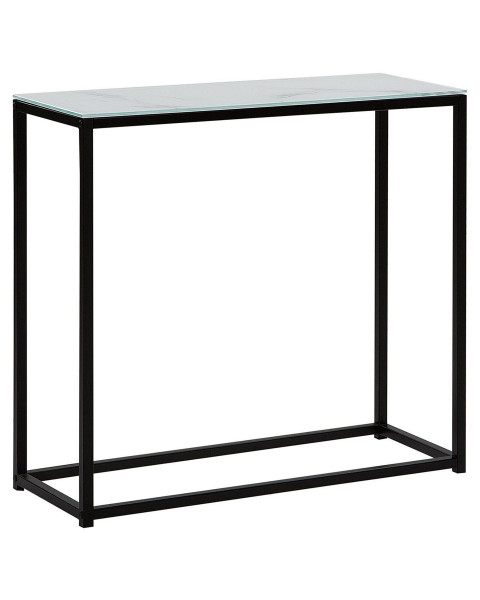 Konsola stolik 30 x 80 cm blat marmur biały 115447