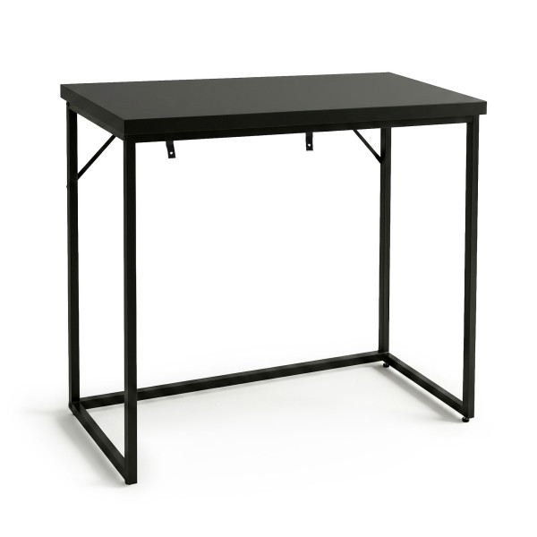 Konsola stolik loftowy ORIGO 90 cm Czarna Czarne nogi 1068606