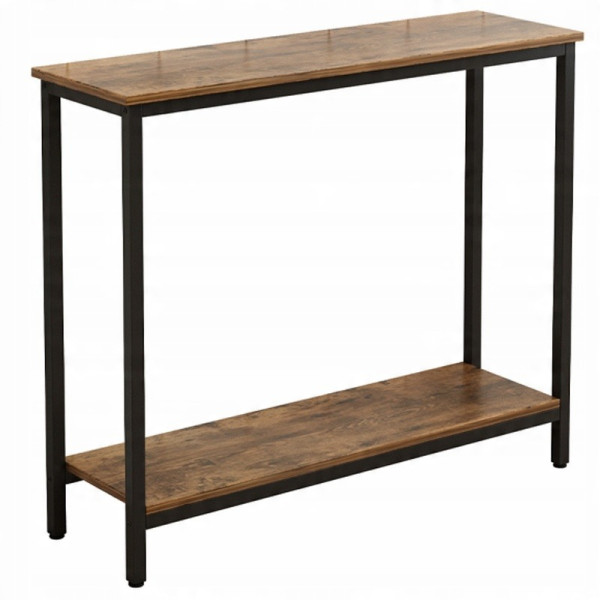 Konsola stolik regał z półką loft industrialny rustykalny brąz szafka 100cm 717045