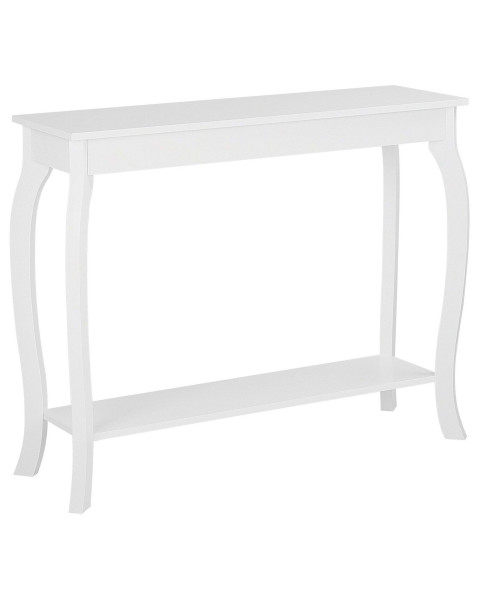 Konsola stolik z półką 100x30 cm biały 76719