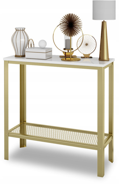 Konsola Toaletka Loft Glamour Złota Siatka BP 915341
