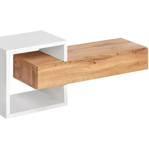 Konsola wisząca EASY 100×40 dąb wotan/biała 381699 Konsola wisząca EASY 100×40 dąb wotan/biała 381699