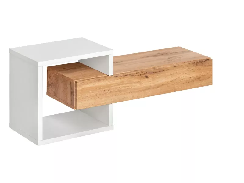 Konsola wisząca EASY 100x40 dąb wotan/biała 381699