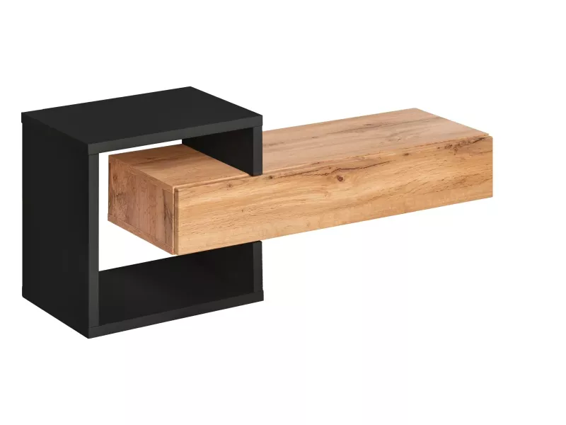 Konsola wisząca EASY 100x40 dąb wotan/czarna 381702