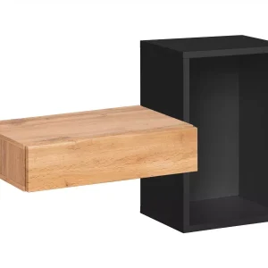 Konsola wisząca EASY 100×60 czarna/dąb wotan 381700 Konsola wisząca EASY 100×60 czarna/dąb wotan 381700