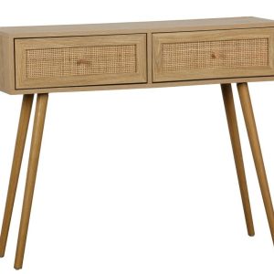 KONSOLA Z 2 SZUFLADAMI Ballo naturalna DREWNO I RATTAN 376798 KONSOLA Z 2 SZUFLADAMI Ballo naturalna DREWNO I RATTAN 376798