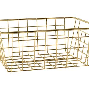 Kosz do przechowywania metalowy 10×24 cm złoty 48414 Kosz do przechowywania metalowy 10×24 cm złoty 48414