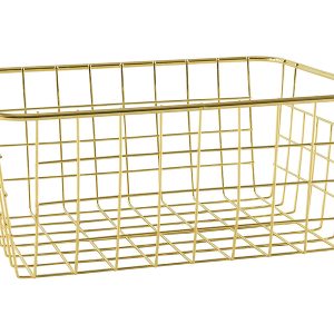 Kosz do przechowywania metalowy 12×28 cm złoty 48415 Kosz do przechowywania metalowy 12×28 cm złoty 48415