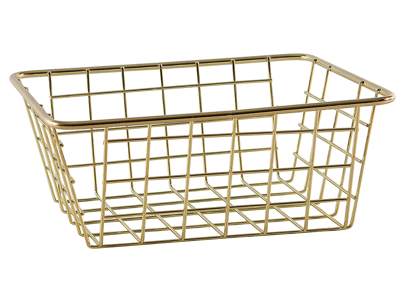 Kosz do przechowywania metalowy 8x20 cm złoty 48413