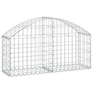Kosz Gabionowy Łukowaty Siatka Ogrodzenie Ścianka Stal 100x30x40/60 cm 663436 Kosz Gabionowy Łukowaty Siatka Ogrodzenie Ścianka Stal 100x30x40/60 cm 663436