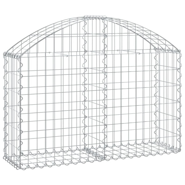 Kosz Gabionowy Łukowaty Siatka Ogrodzenie Ścianka Stal 100x30x60/80 cm 663362