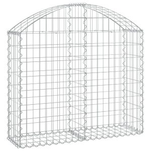 Kosz Gabionowy Łukowaty Siatka Ogrodzenie Ścianka Stal 100x30x80/100 cm 663385 Kosz Gabionowy Łukowaty Siatka Ogrodzenie Ścianka Stal 100x30x80/100 cm 663385