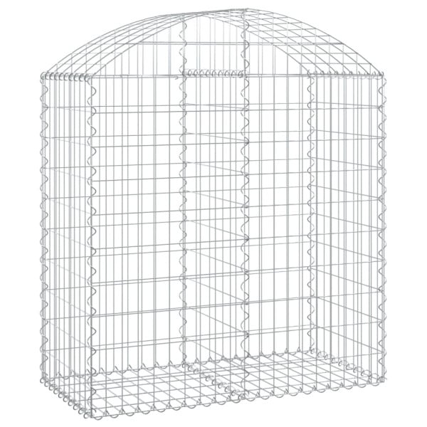 Kosz Gabionowy Łukowaty Siatka Ogrodzenie Ścianka Stal 100x50x100/120cm 664917