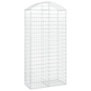 Kosz Gabionowy Łukowaty Siatka Ogrodzenie Ścianka Stal 100x50x200/220 cm 665064 Kosz Gabionowy Łukowaty Siatka Ogrodzenie Ścianka Stal 100x50x200/220 cm 665064