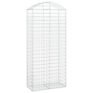 Kosz Gabionowy Łukowaty Siatka Ogrodzenie Ścianka Stal 100x50x220/240 cm 663933 Kosz Gabionowy Łukowaty Siatka Ogrodzenie Ścianka Stal 100x50x220/240 cm 663933