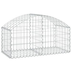 Kosz Gabionowy Łukowaty Siatka Ogrodzenie Ścianka Stal 100x50x40/60 cm 663835 Kosz Gabionowy Łukowaty Siatka Ogrodzenie Ścianka Stal 100x50x40/60 cm 663835