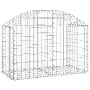 Kosz Gabionowy Łukowaty Siatka Ogrodzenie Ścianka Stal 100x50x60/80 cm 663907 Kosz Gabionowy Łukowaty Siatka Ogrodzenie Ścianka Stal 100x50x60/80 cm 663907