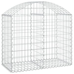 Kosz Gabionowy Łukowaty Siatka Ogrodzenie Ścianka Stal 100x50x80/100 cm 663487 Kosz Gabionowy Łukowaty Siatka Ogrodzenie Ścianka Stal 100x50x80/100 cm 663487