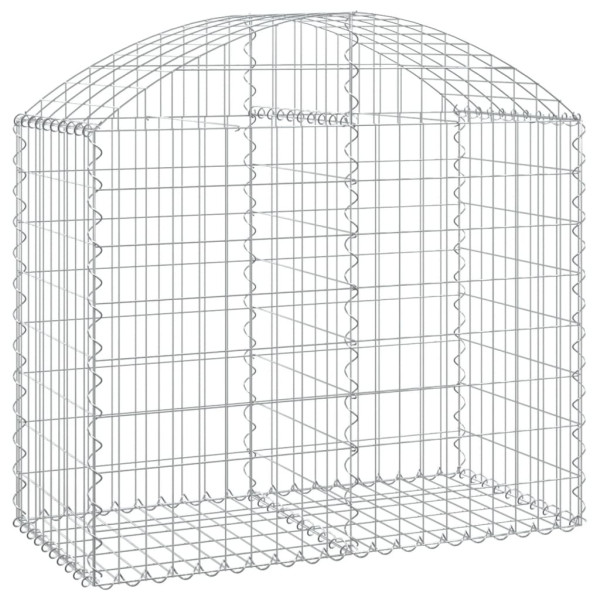 Kosz Gabionowy Łukowaty Siatka Ogrodzenie Ścianka Stal 100x50x80/100 cm 663487
