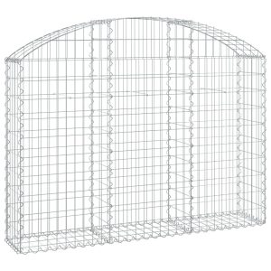 Kosz Gabionowy Łukowaty Siatka Ogrodzenie Ścianka Stal 150x30x100/120 cm 663813 Kosz Gabionowy Łukowaty Siatka Ogrodzenie Ścianka Stal 150x30x100/120 cm 663813