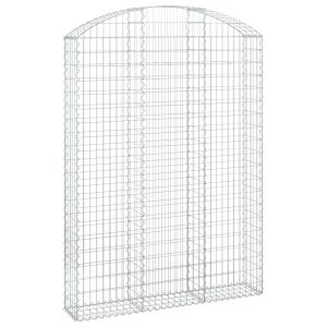 Kosz Gabionowy Łukowaty Siatka Ogrodzenie Ścianka Stal 150x30x200/220 cm 664023 Kosz Gabionowy Łukowaty Siatka Ogrodzenie Ścianka Stal 150x30x200/220 cm 664023