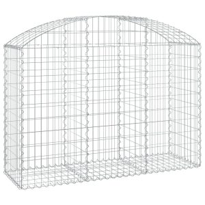 Kosz Gabionowy Łukowaty Siatka Ogrodzenie Ścianka Stal 150x50x100/120 cm 664041 Kosz Gabionowy Łukowaty Siatka Ogrodzenie Ścianka Stal 150x50x100/120 cm 664041