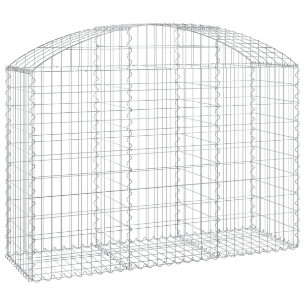 Kosz Gabionowy Łukowaty Siatka Ogrodzenie Ścianka Stal 150x50x100/120 cm 664041