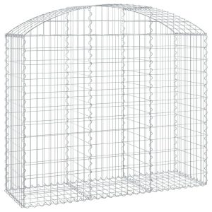 Kosz Gabionowy Łukowaty Siatka Ogrodzenie Ścianka Stal 150x50x120/140 cm 663531 Kosz Gabionowy Łukowaty Siatka Ogrodzenie Ścianka Stal 150x50x120/140 cm 663531