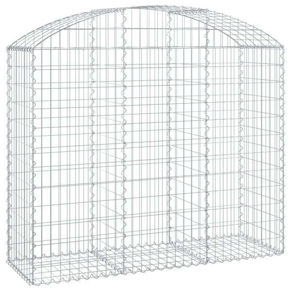 Kosz Gabionowy Łukowaty Siatka Ogrodzenie Ścianka Stal 150x50x120/140 cm 663531