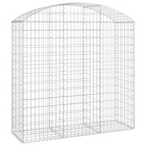 Kosz Gabionowy Łukowaty Siatka Ogrodzenie Ścianka Stal 150x50x140/160 cm 663377 Kosz Gabionowy Łukowaty Siatka Ogrodzenie Ścianka Stal 150x50x140/160 cm 663377
