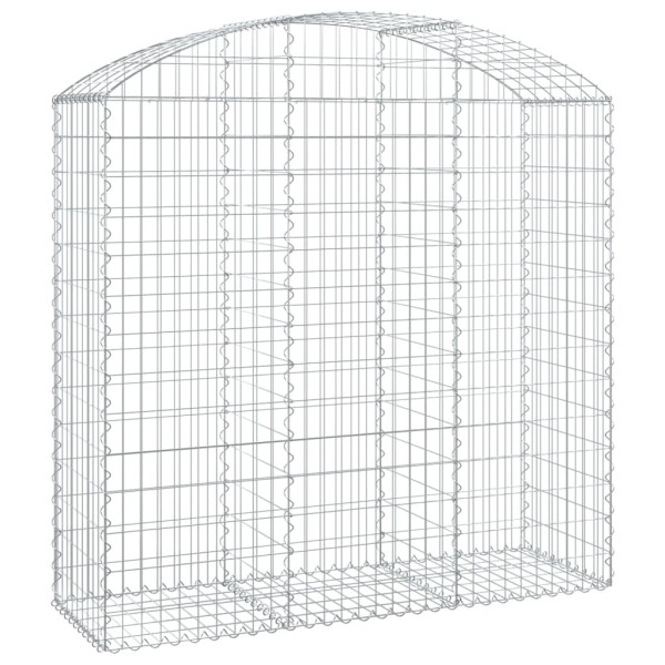 Kosz Gabionowy Łukowaty Siatka Ogrodzenie Ścianka Stal 150x50x140/160 cm 663377