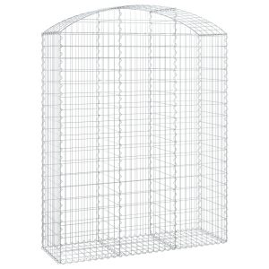 Kosz Gabionowy Łukowaty Siatka Ogrodzenie Ścianka Stal 150x50x180/200 cm 663893 Kosz Gabionowy Łukowaty Siatka Ogrodzenie Ścianka Stal 150x50x180/200 cm 663893