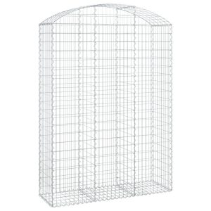 Kosz Gabionowy Łukowaty Siatka Ogrodzenie Ścianka Stal 150x50x200/220 cm 665128 Kosz Gabionowy Łukowaty Siatka Ogrodzenie Ścianka Stal 150x50x200/220 cm 665128