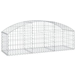 Kosz Gabionowy Łukowaty Siatka Ogrodzenie Ścianka Stal 150x50x40/60 cm 663447 Kosz Gabionowy Łukowaty Siatka Ogrodzenie Ścianka Stal 150x50x40/60 cm 663447