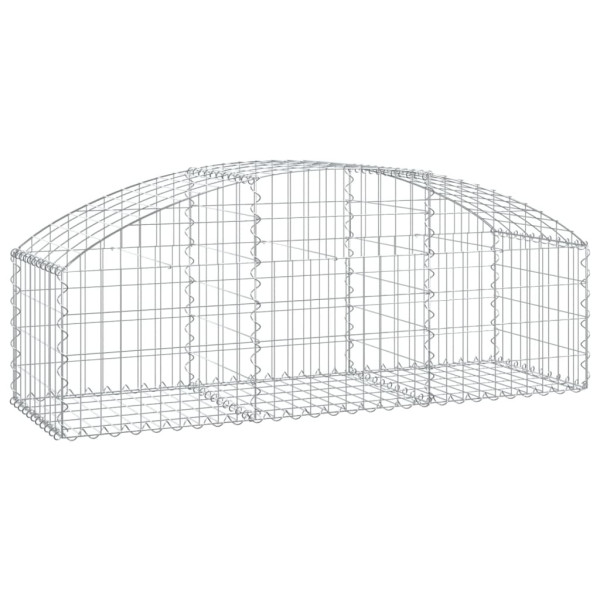 Kosz Gabionowy Łukowaty Siatka Ogrodzenie Ścianka Stal 150x50x40/60 cm 663447