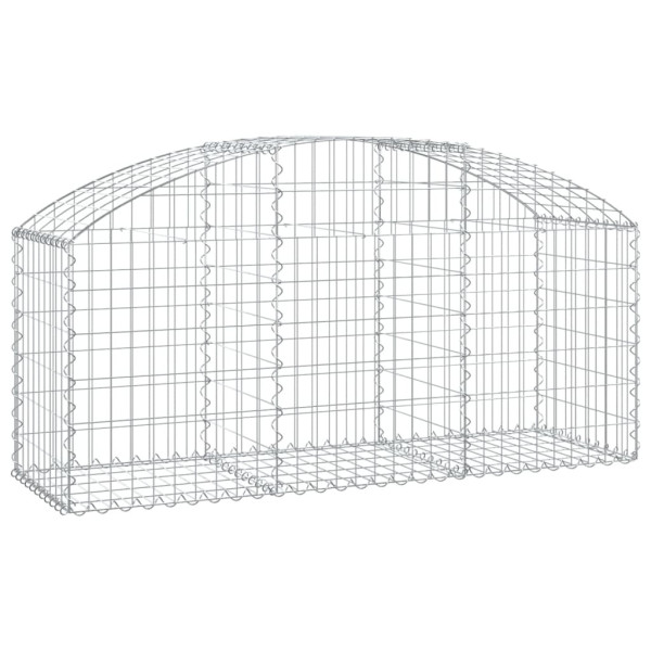 Kosz Gabionowy Łukowaty Siatka Ogrodzenie Ścianka Stal 150x50x60/80 cm 663486